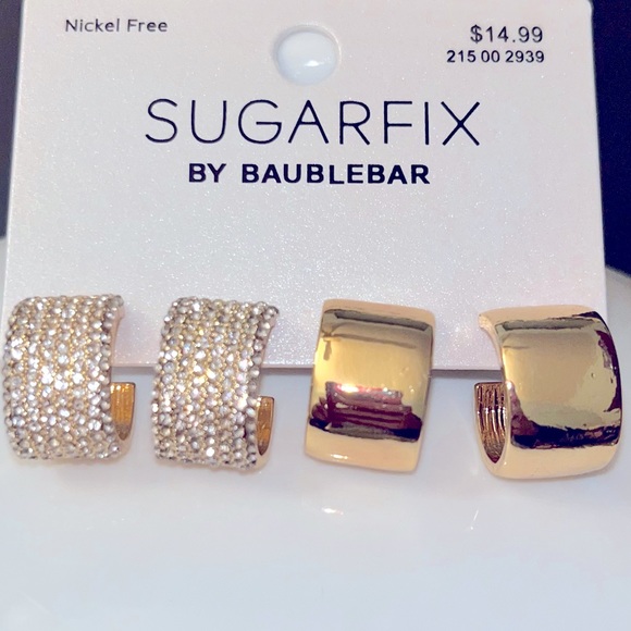 BaubleBar Jewelry - Sugarfix by (2 Sets)Baublebar Earrings Nickel Free Beautiful! NWT